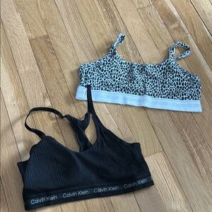 Calvin Klein Women's Black and White Bralette Set